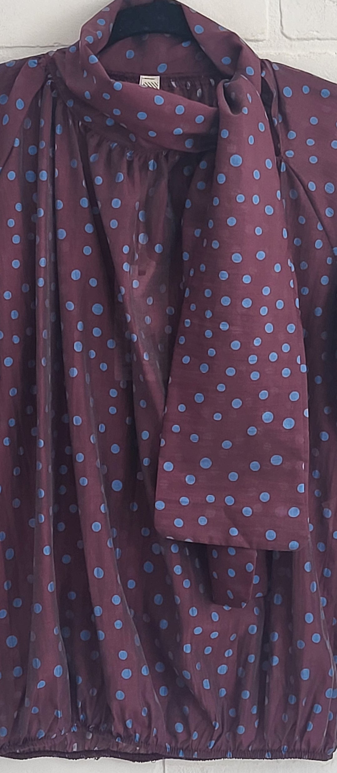 Polka Dot Bow Blouse by Lamiar
