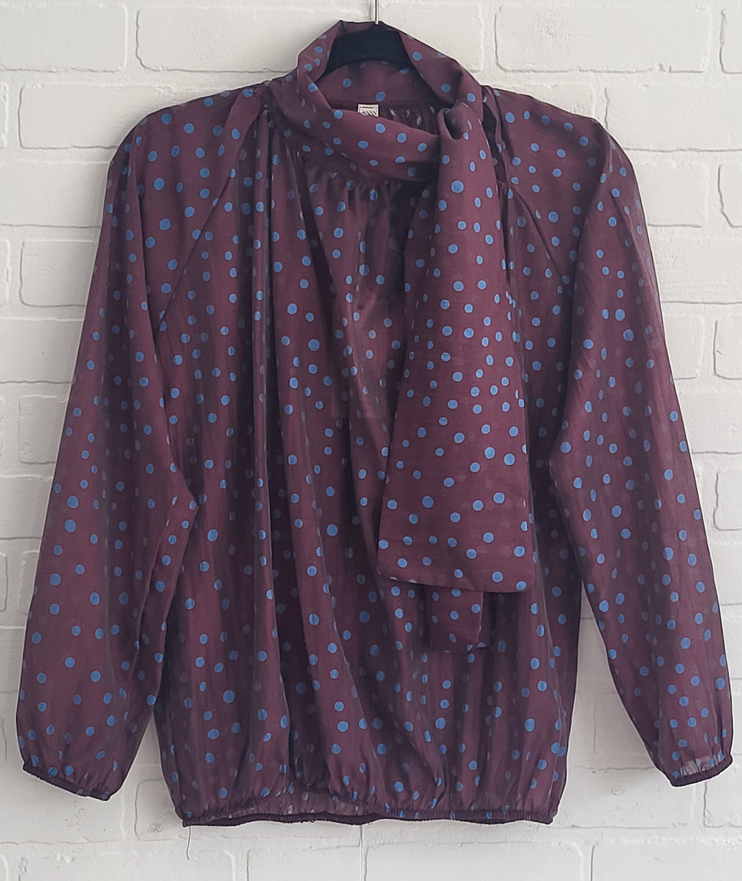 Polka Dot Bow Blouse by Lamiar