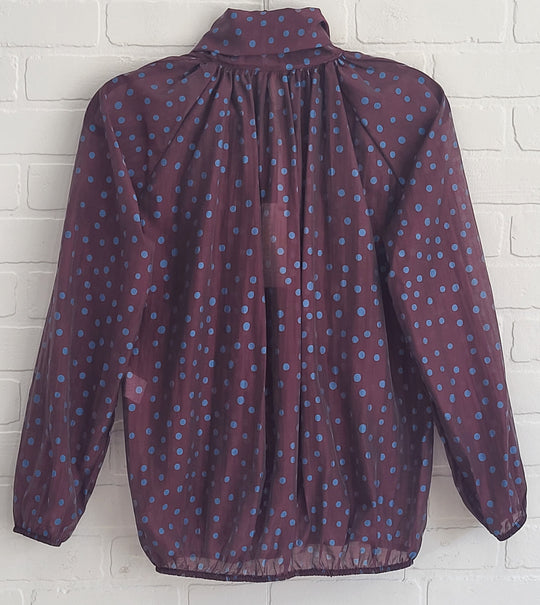 Polka Dot Bow Blouse by Lamiar