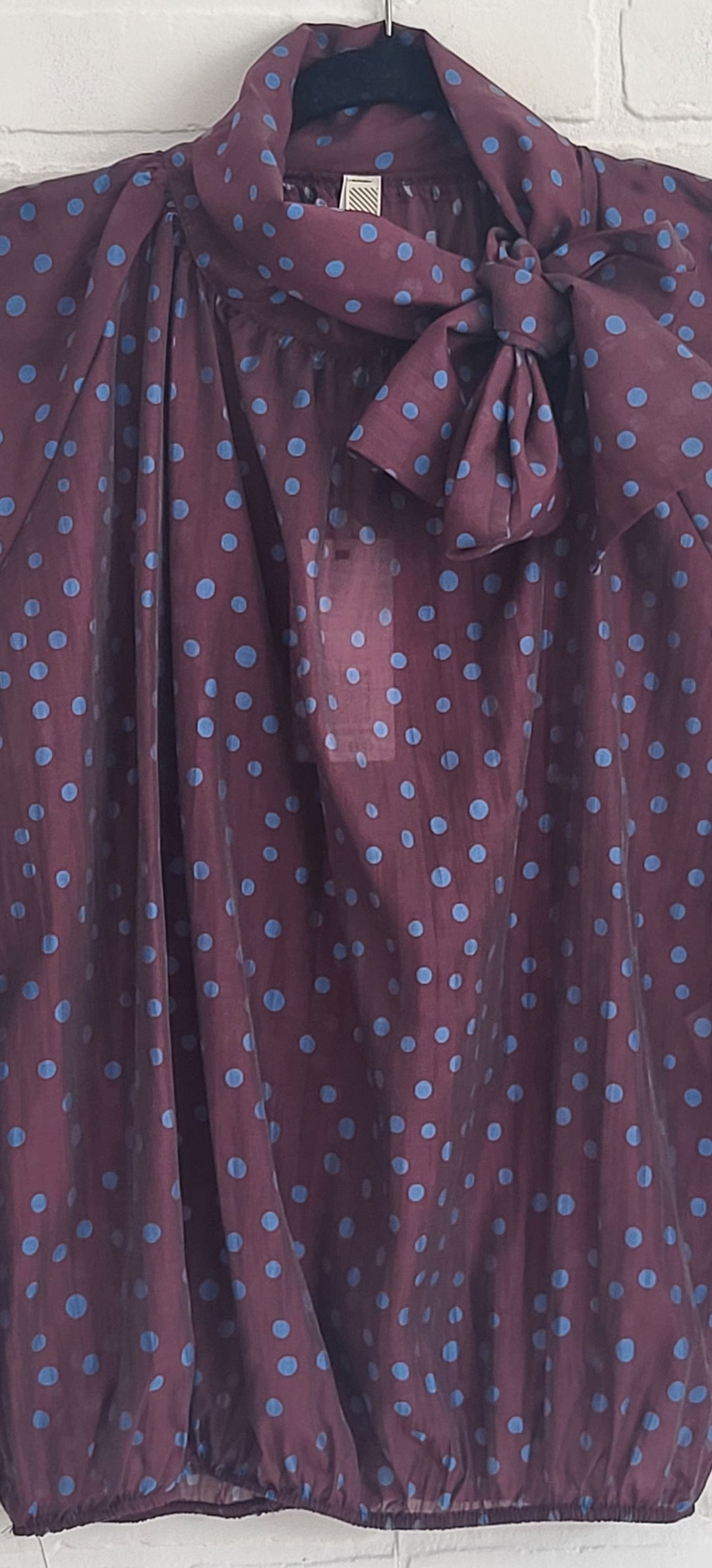 Polka Dot Bow Blouse by Lamiar