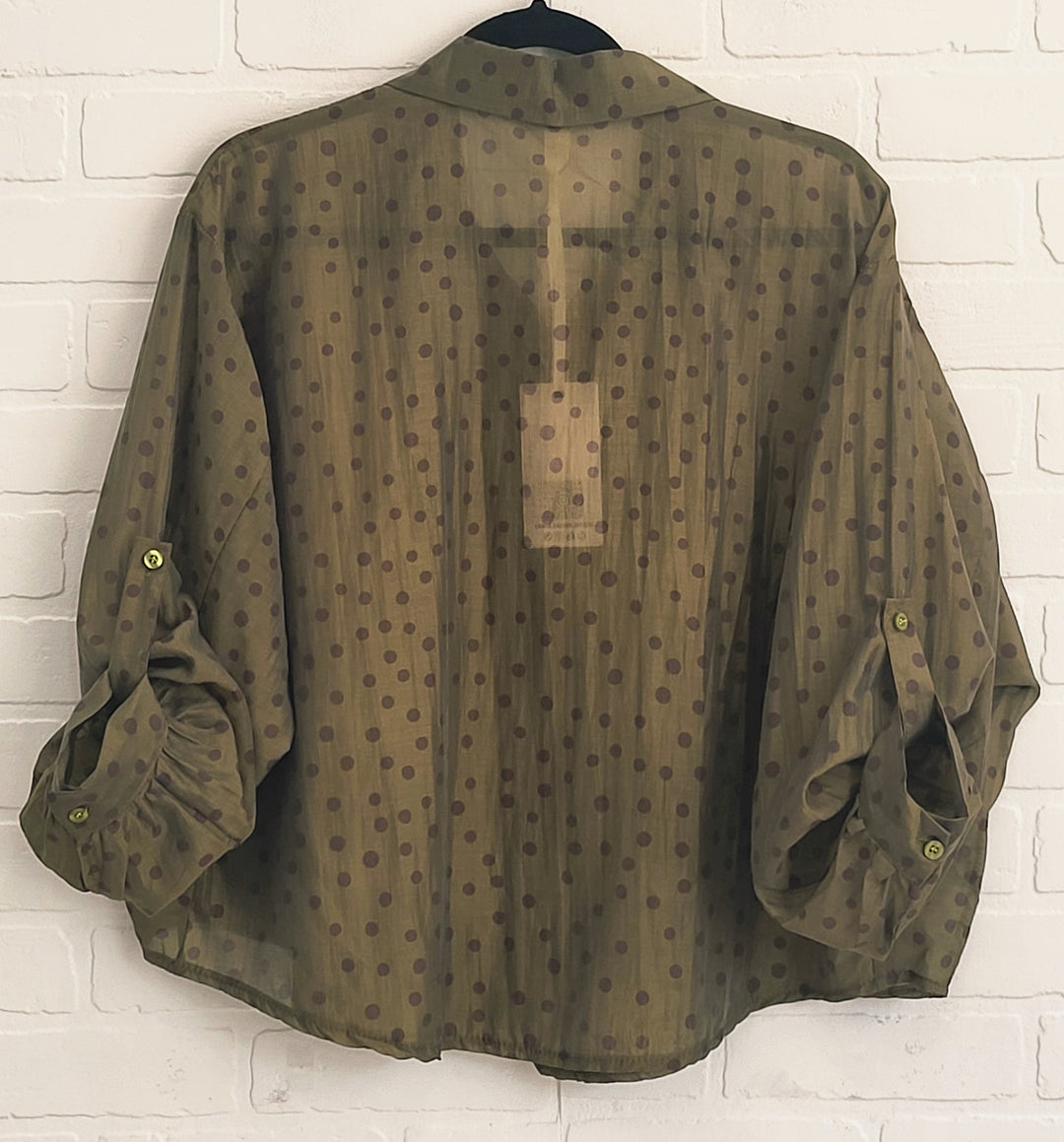 Polka Dot Batwing Blouse by Lamiar