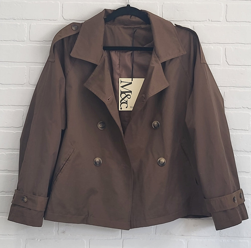 M&C Cropped Trench Jacket