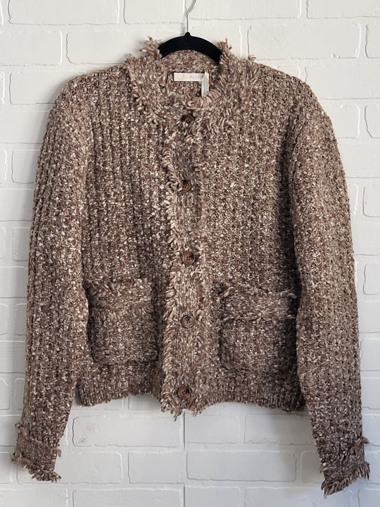 Frayed Cocao Cardigan