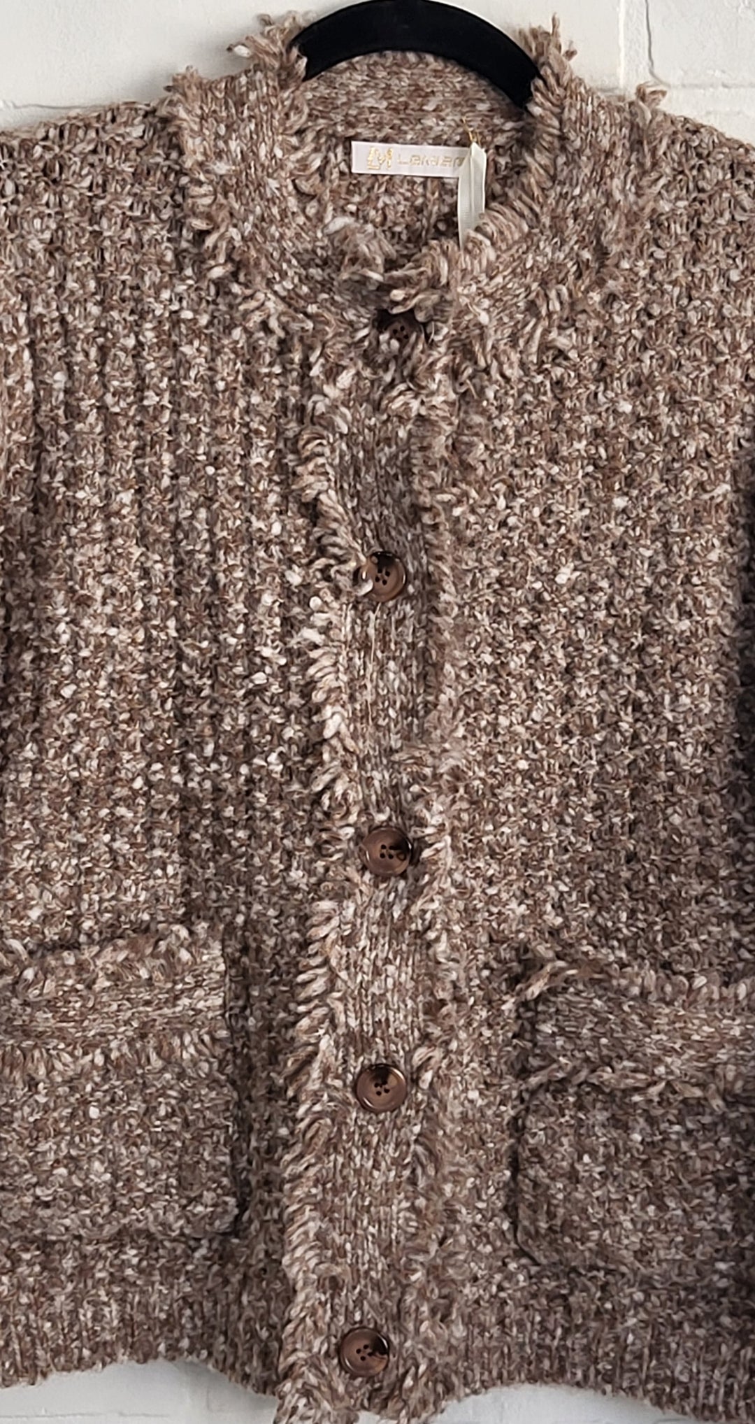 Frayed Cocao Cardigan
