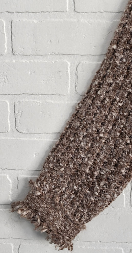 Frayed Cocao Cardigan