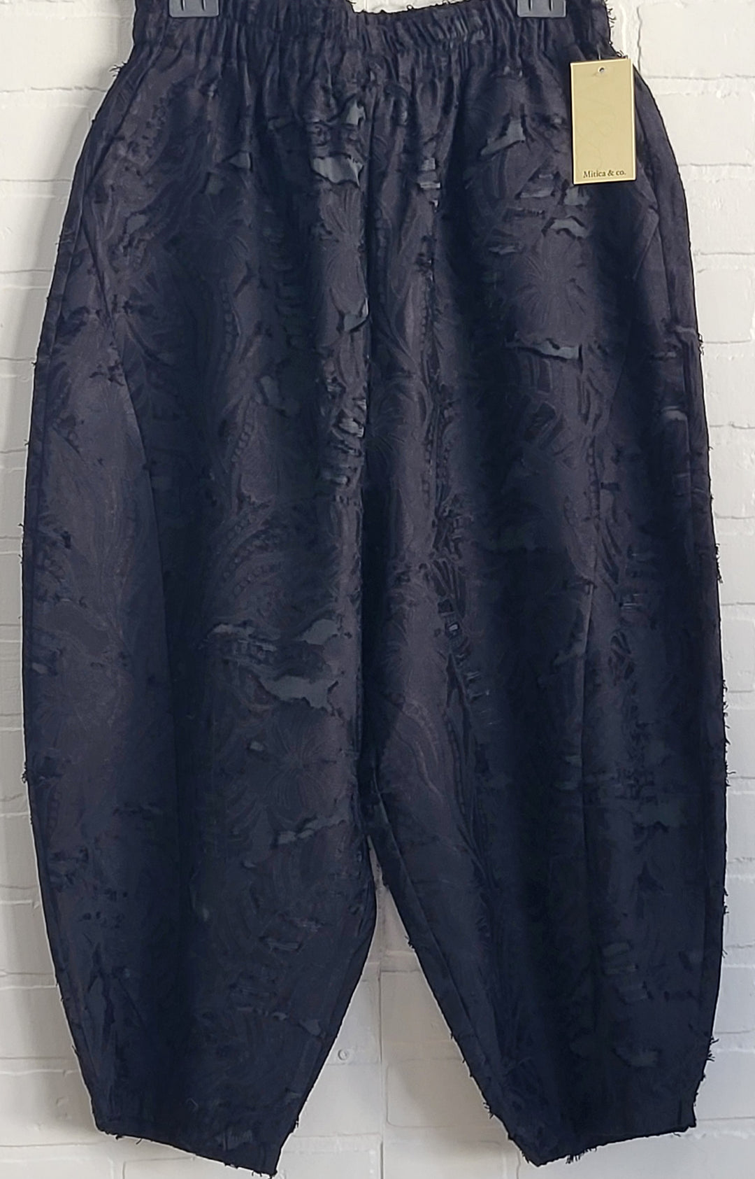 Embossed Mitica Barrel Dress Pants