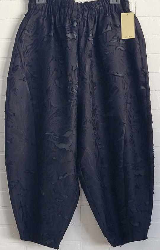 Embossed Mitica Barrel Dress Pants