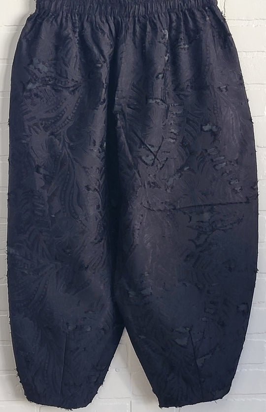 Embossed Mitica Barrel Dress Pants