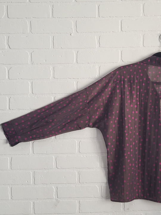 Polka Dot  Button up Blouse