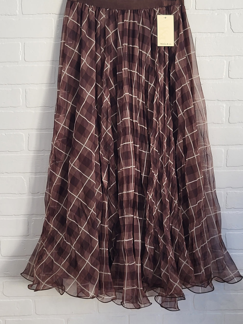 Sorrento Plaid Chiffon Skirt