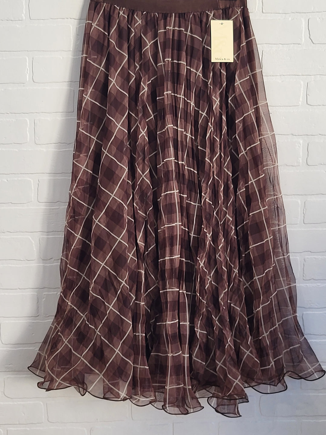 Sorrento Plaid Chiffon Skirt