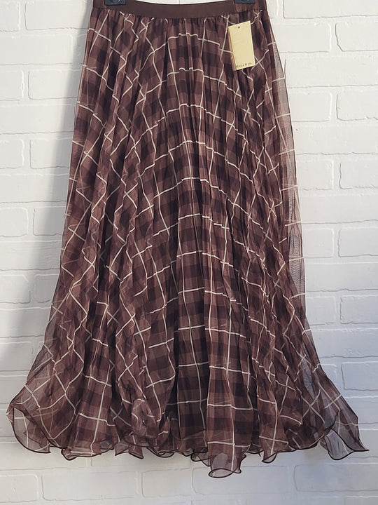 Sorrento Plaid Chiffon Skirt