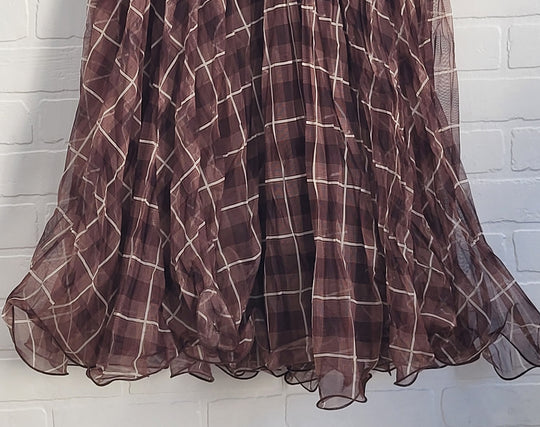 Sorrento Plaid Chiffon Skirt