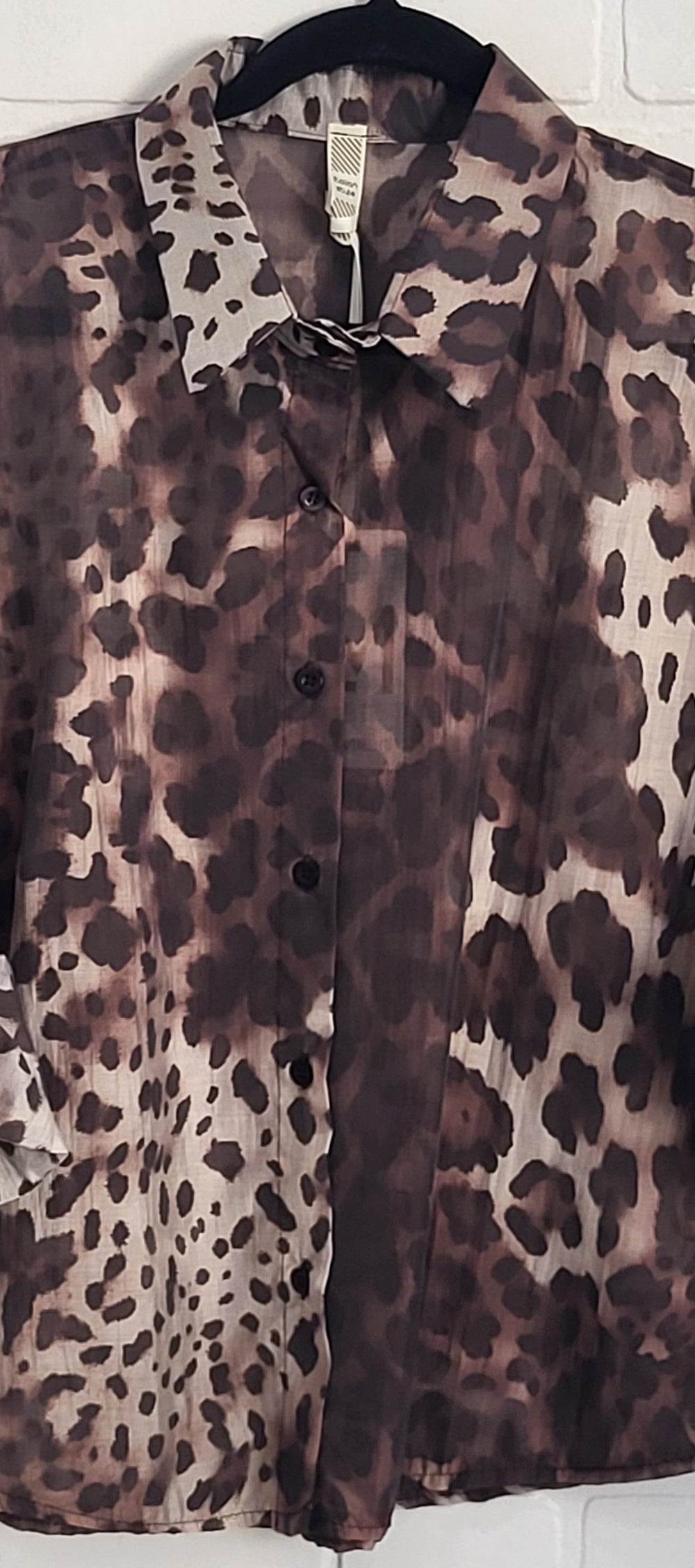 Cheetah Button up Blouse