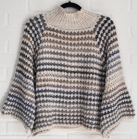 Aurora Artisan Mosaic Mock Neck Knit