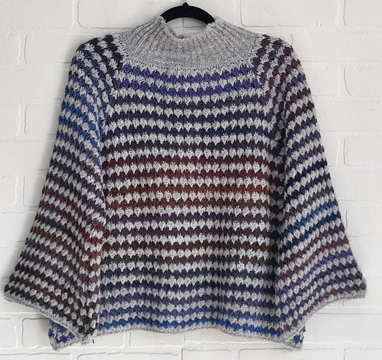 Aurora Artisan Mosaic Mock Neck Knit
