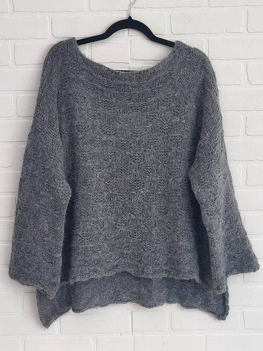 Angelina High-Low Texture Knit