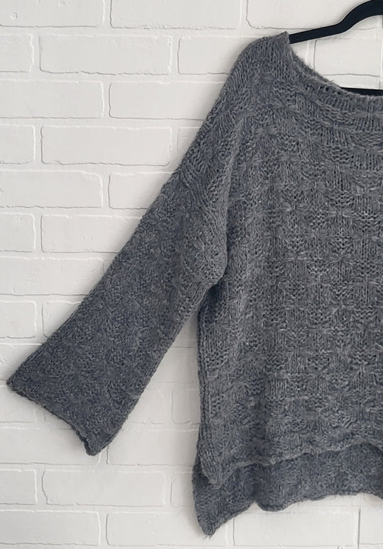 Angelina High-Low Texture Knit