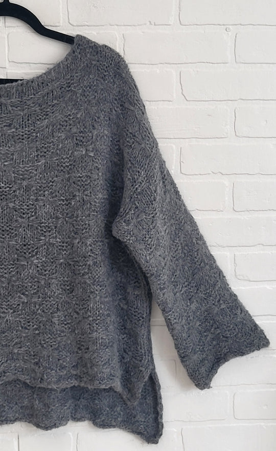 Angelina High-Low Texture Knit