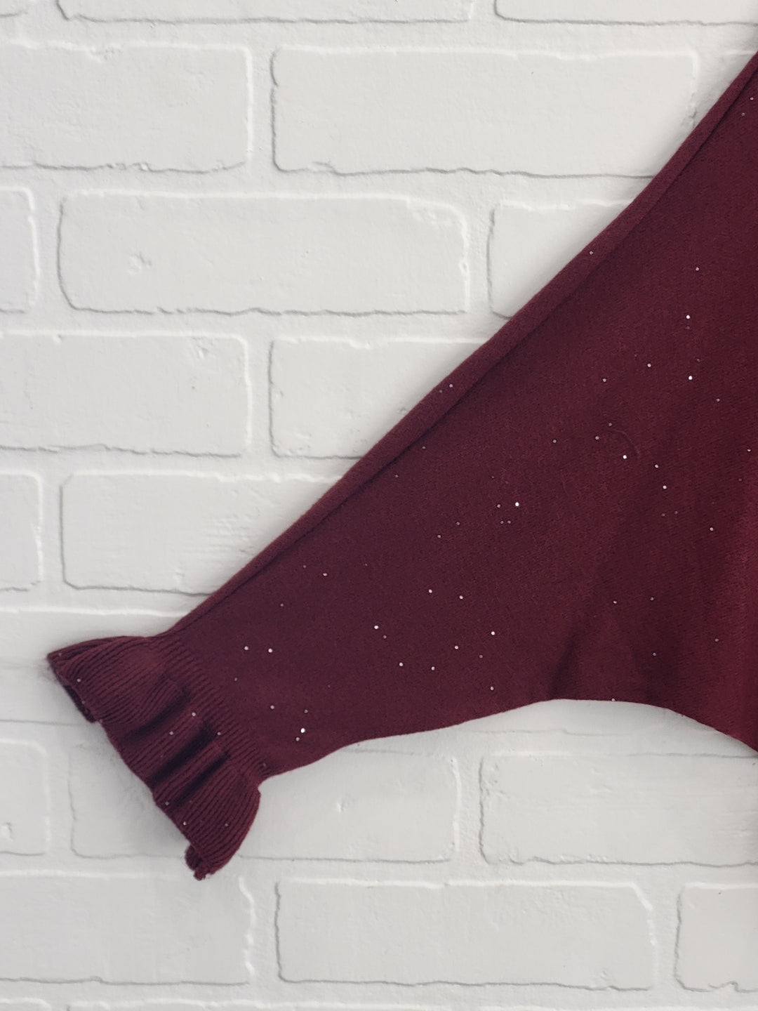 Sequined Khloe Sweater Ruffle Sleeve
