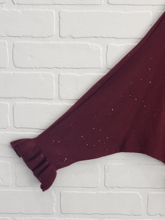 Sequined Khloe Sweater Ruffle Sleeve
