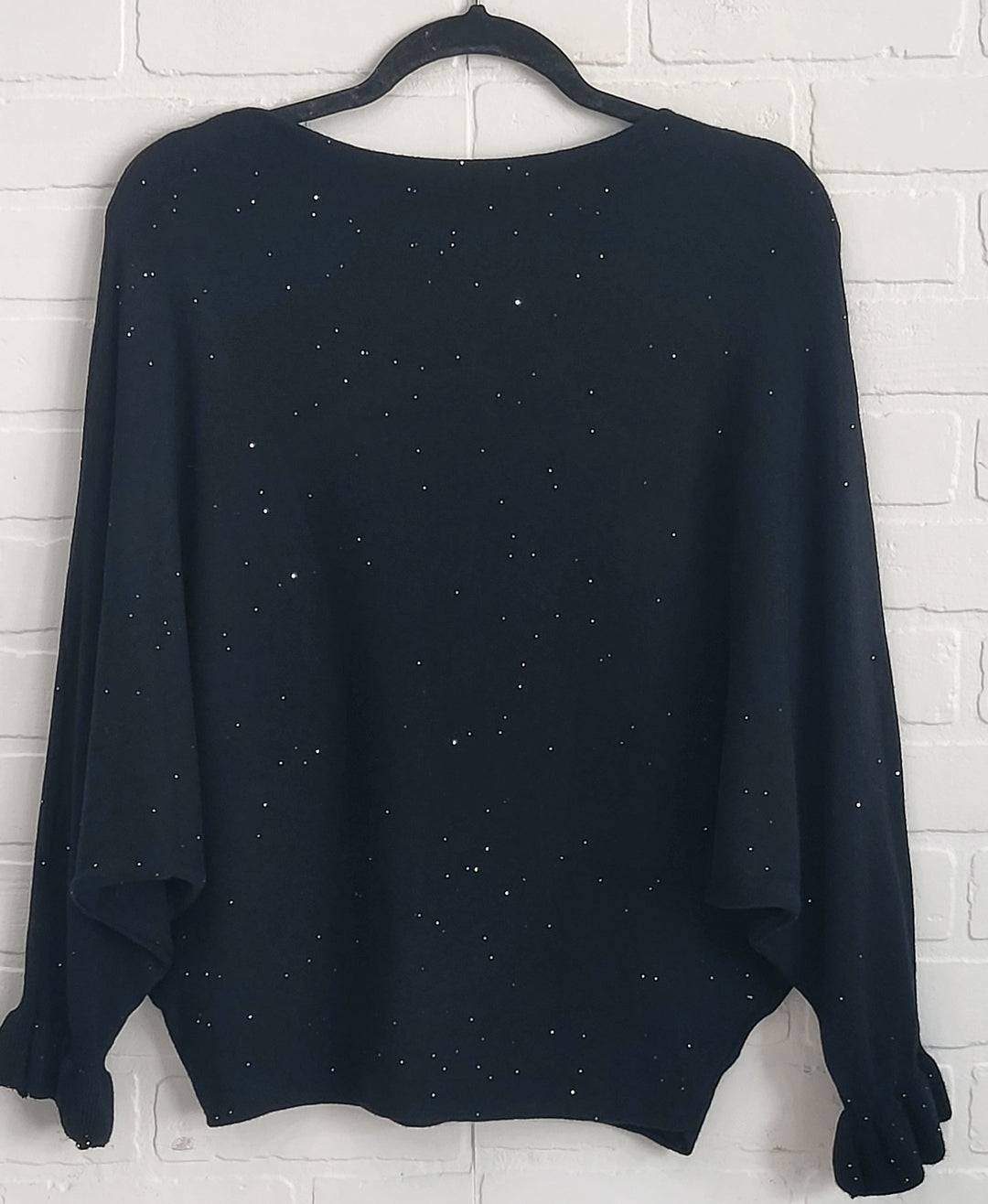 Sequined Khloe Sweater Ruffle Sleeve