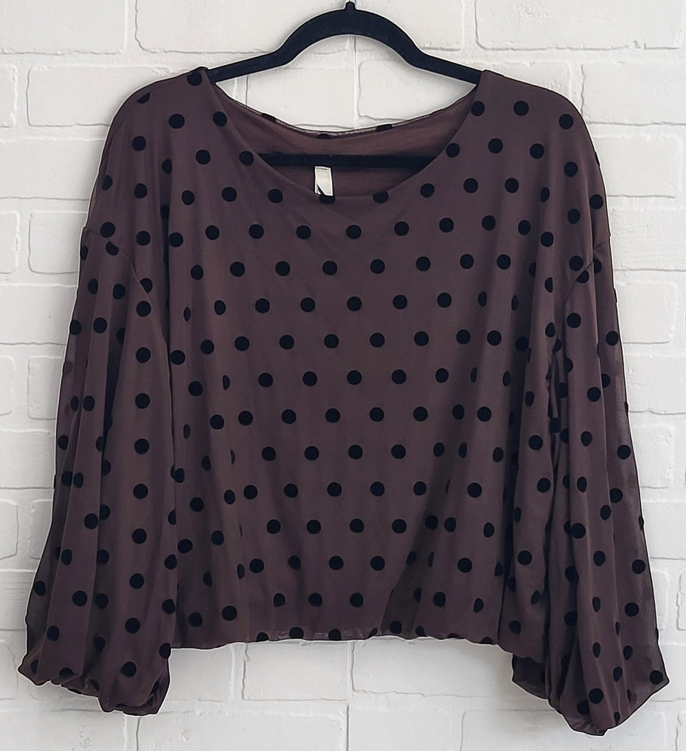 Lux-Luna Polka Dot Blouse
