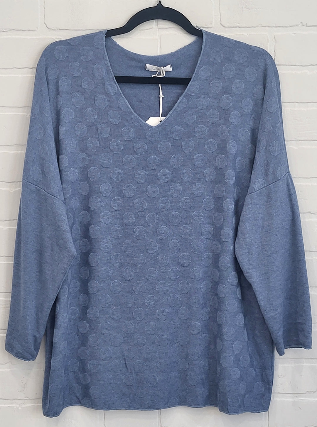 Ava Dot V-Drop Shoulders Pullover