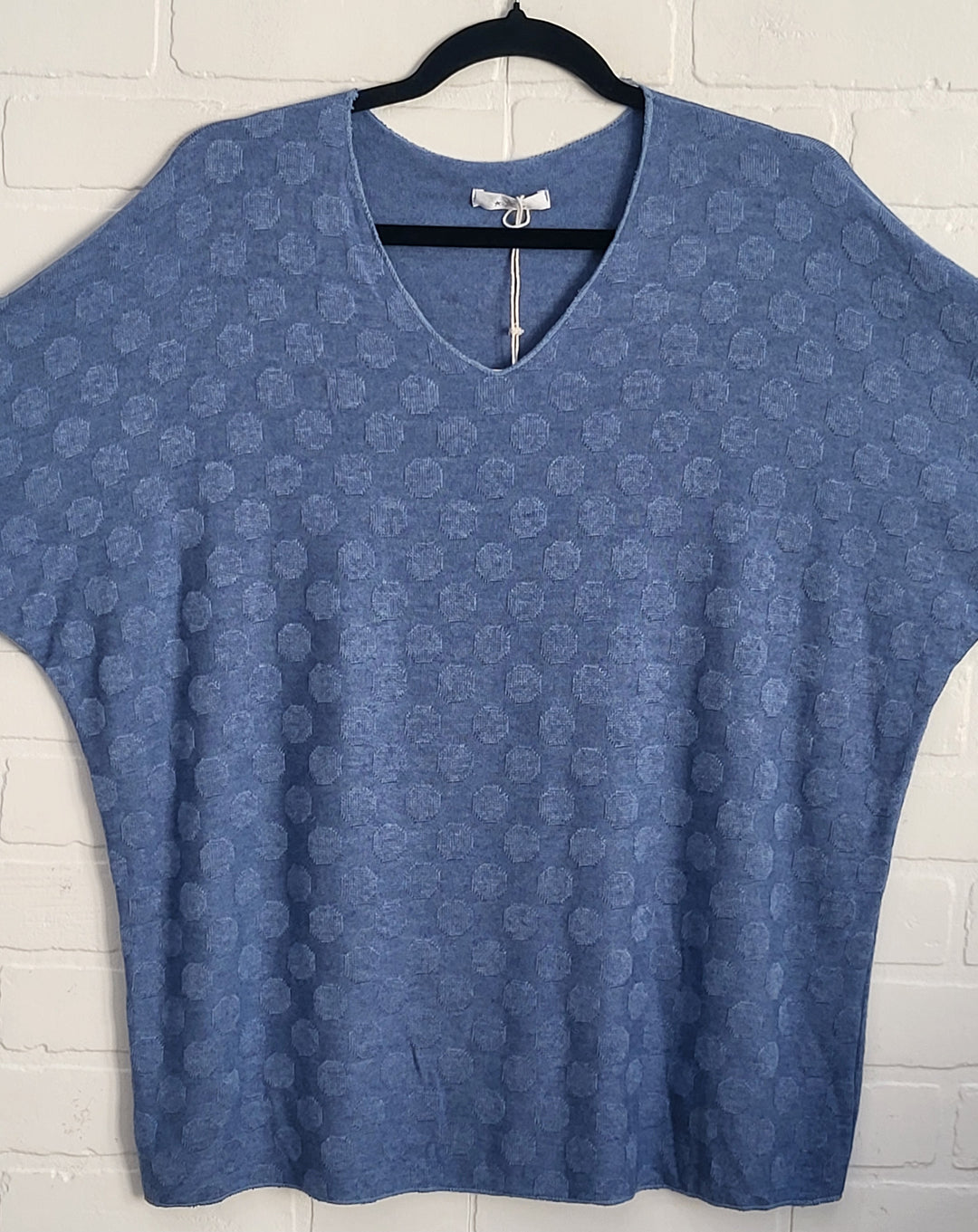 Ava Dot V-Drop Shoulders Pullover