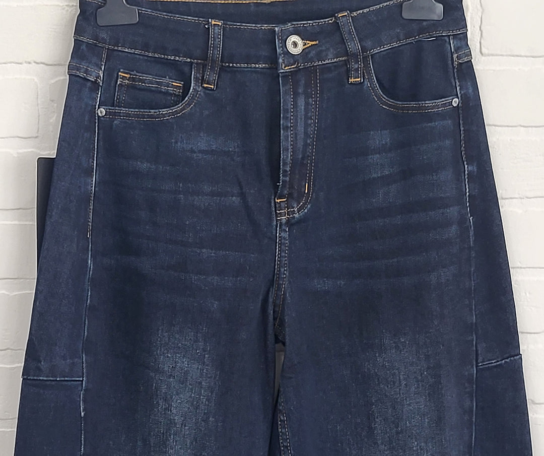 3D Relaxed Barrel Dark Denim
