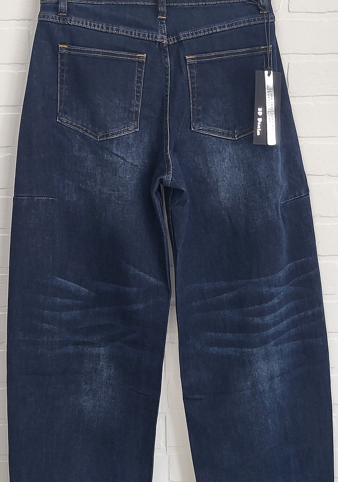 3D Relaxed Barrel Dark Denim