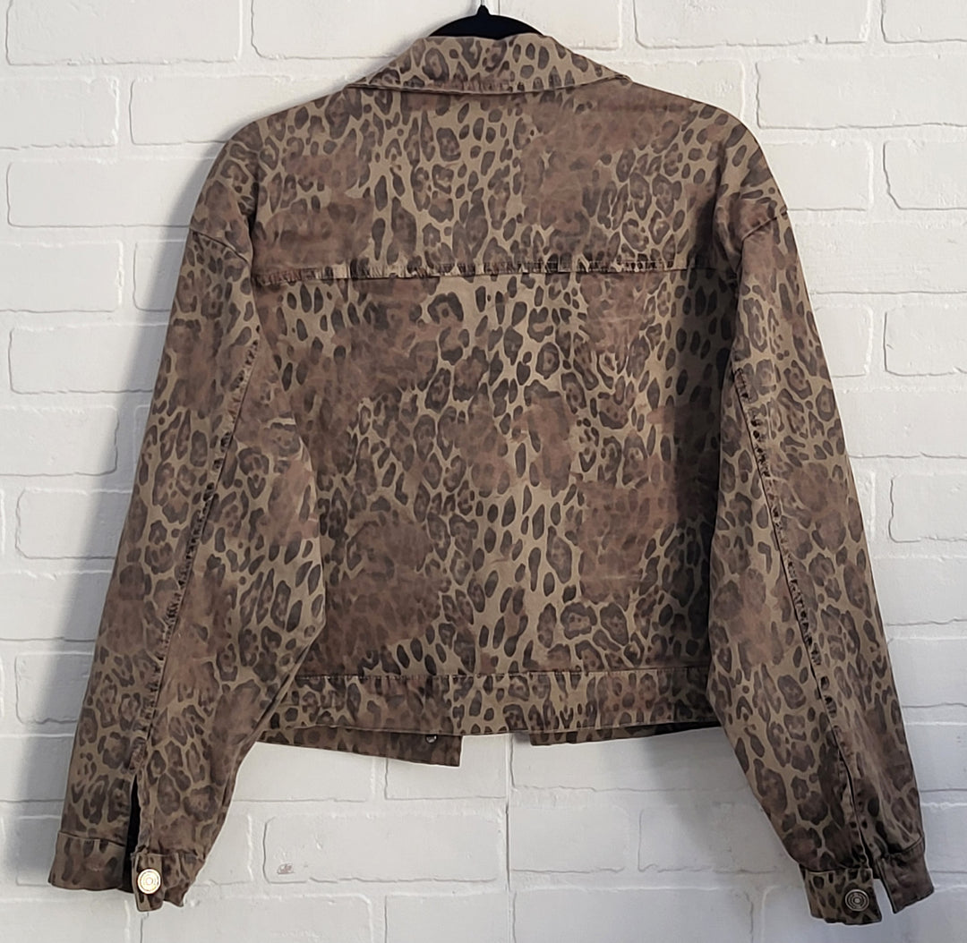 Cropped Brushed Animal Print