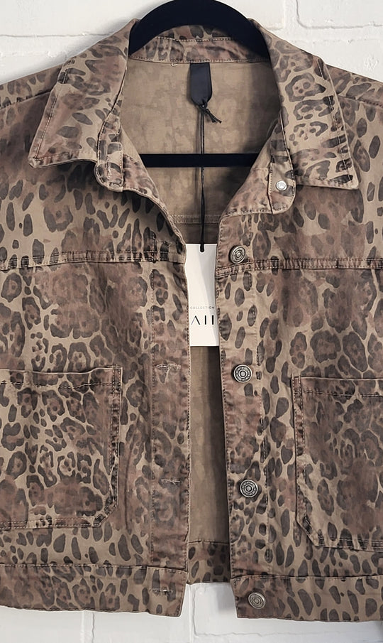 Cropped Brushed Animal Print