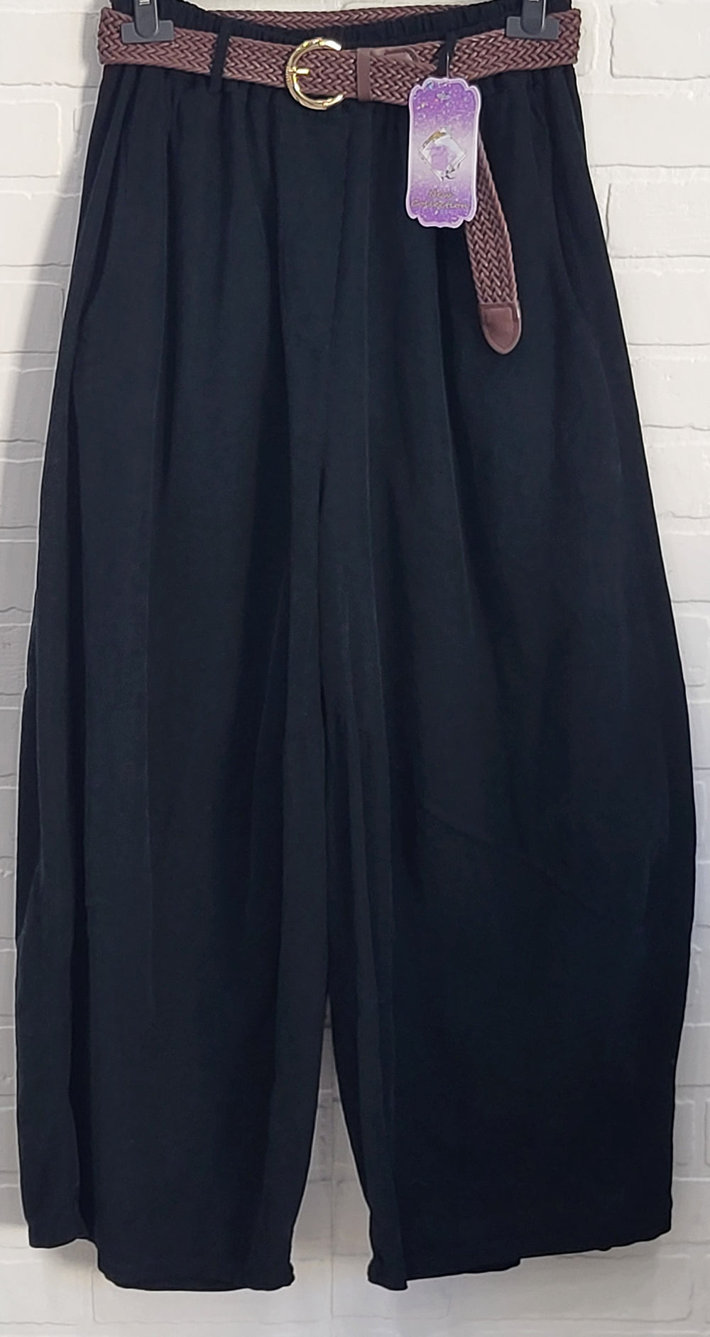 Baby Curdoroy Barrel Pants with Woven Belt