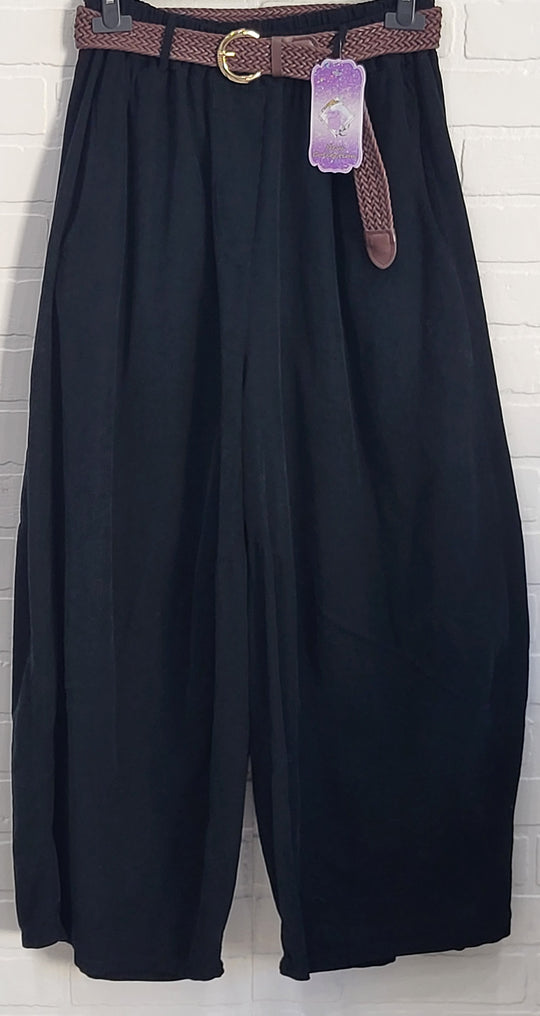Baby Curdoroy Barrel Pants with Woven Belt