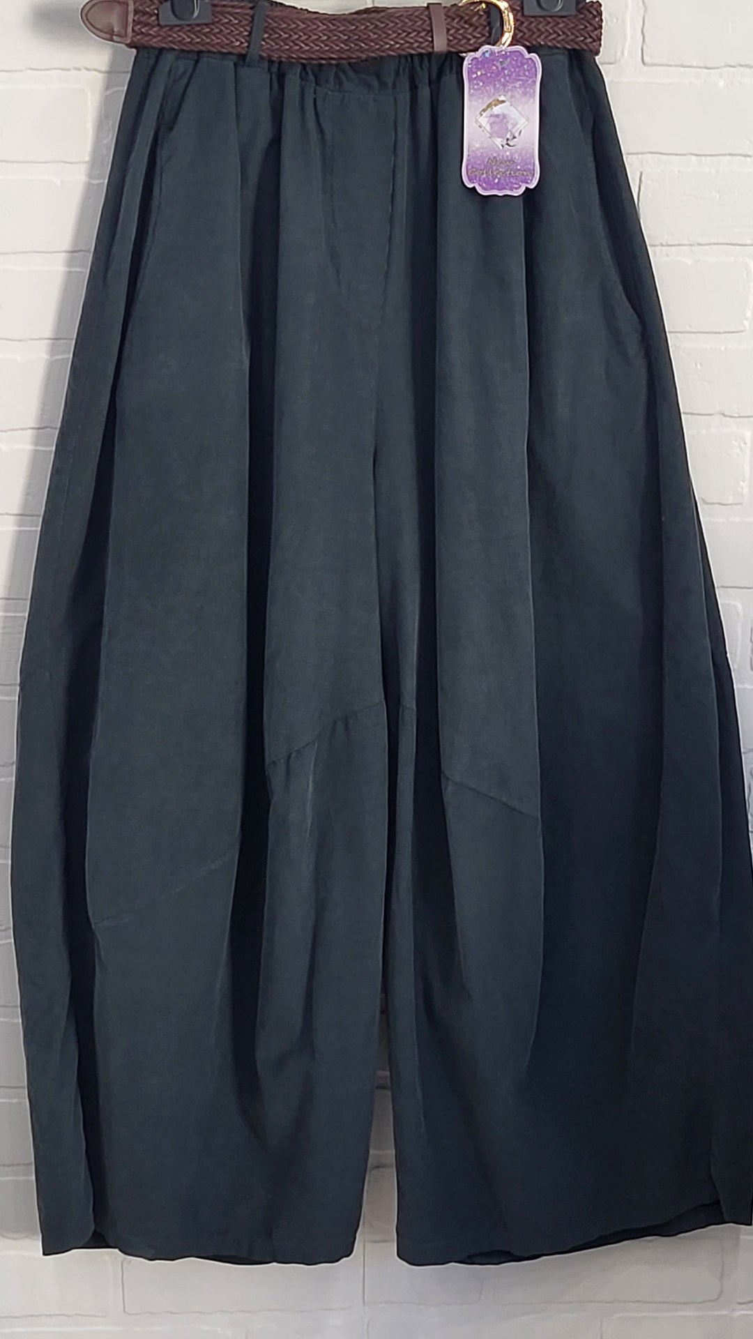 Baby Curdoroy Barrel Pants with Woven Belt