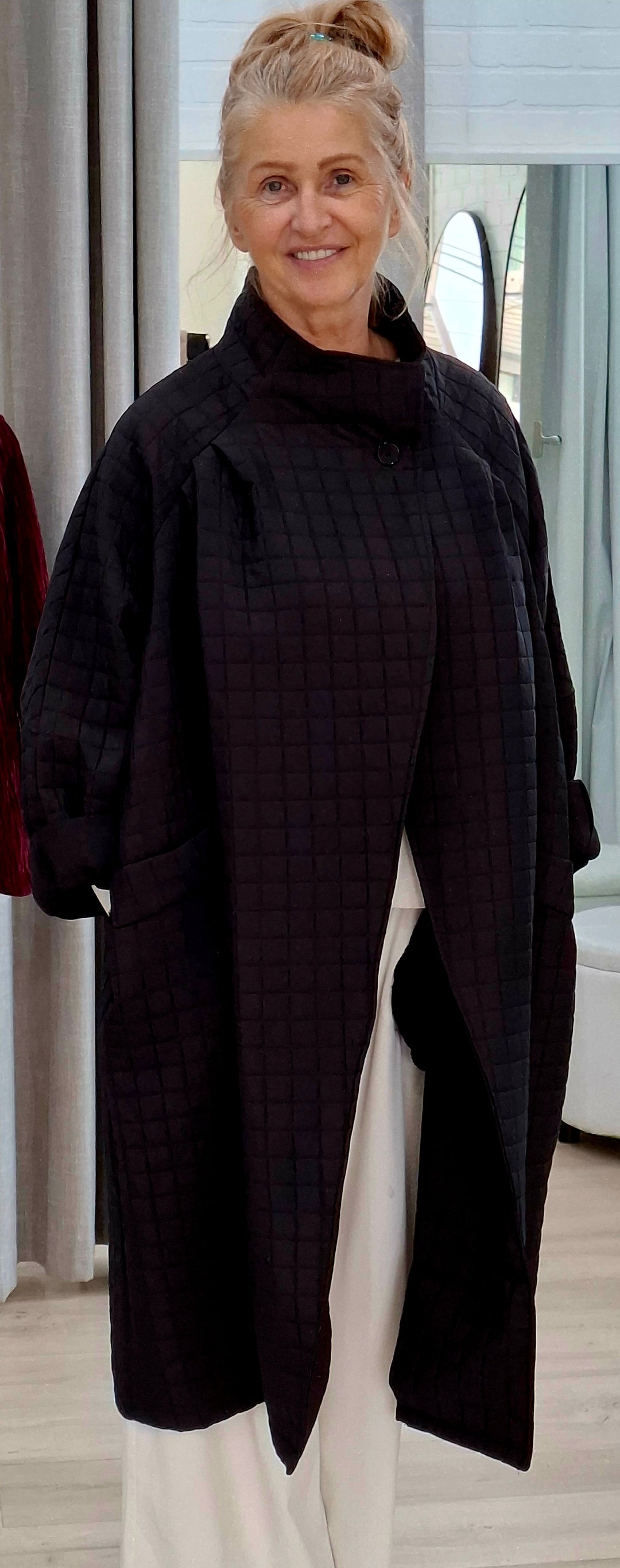 Lux Luna Trendy Quilted Long Coat