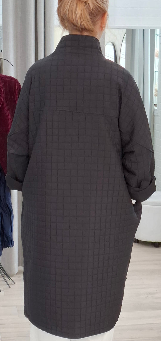 Lux Luna Trendy Quilted Long Coat