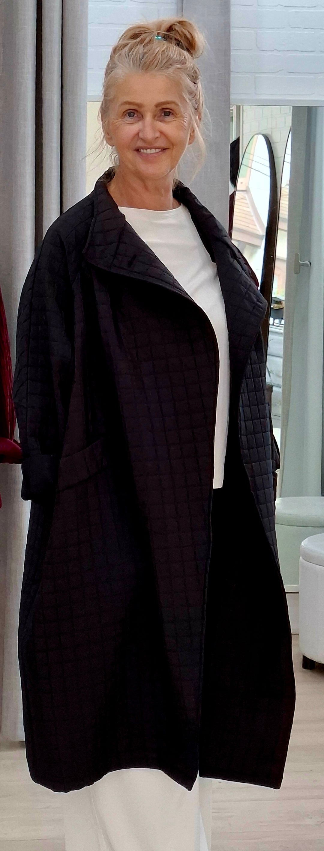 Lux Luna Trendy Quilted Long Coat