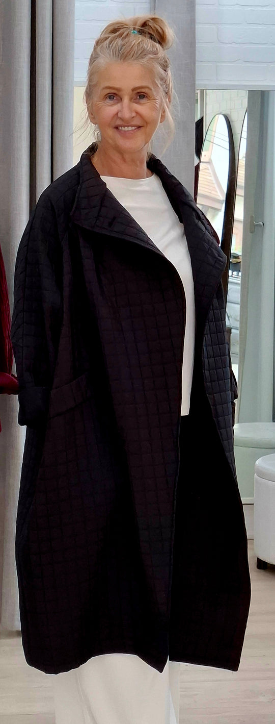 Lux Luna Trendy Quilted Long Coat