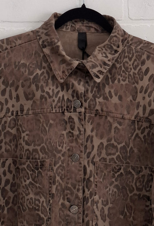 Naiif Cropped Leopard Jacket