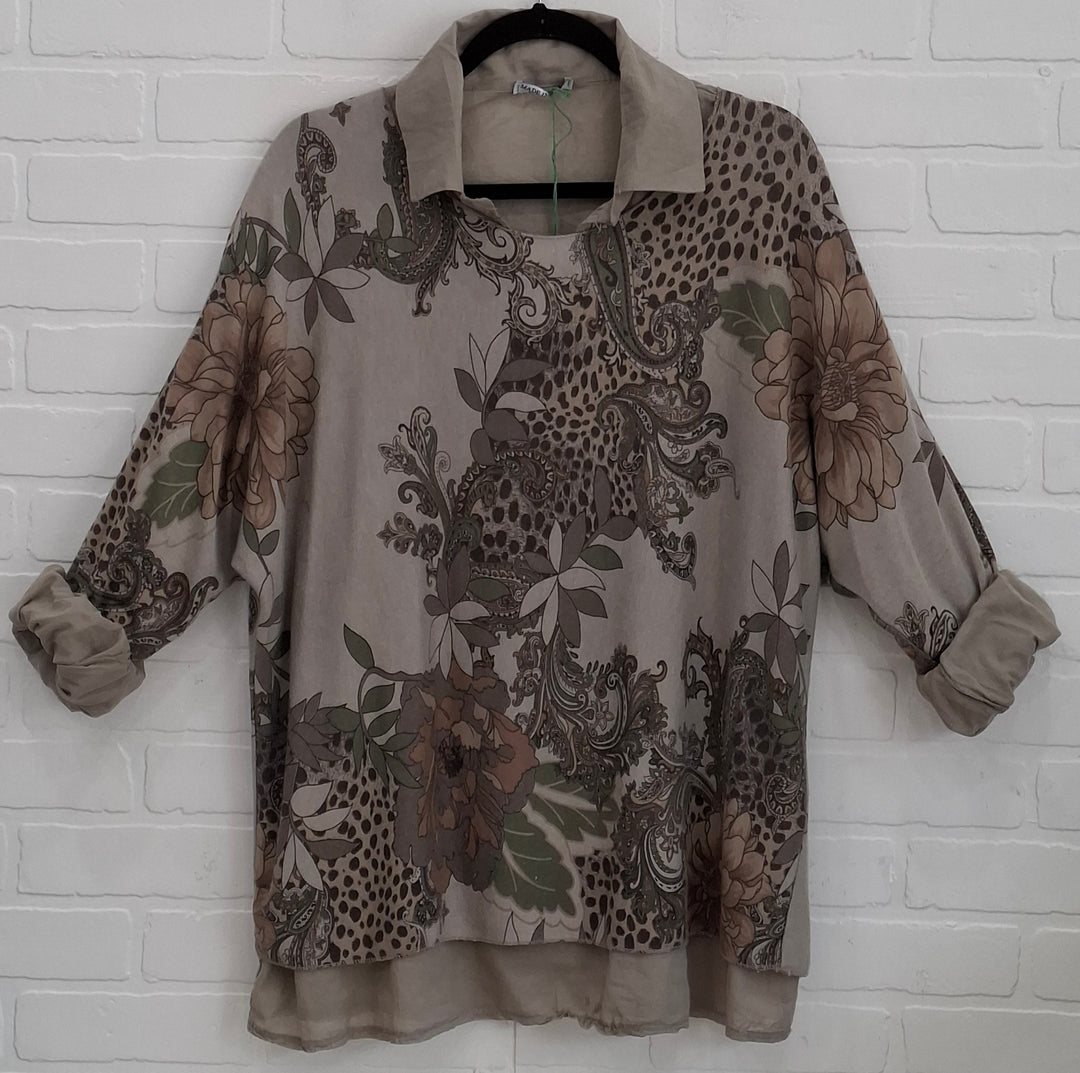 Floral & Paisley Layered Top