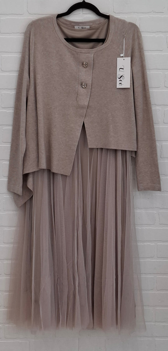 Assymetrical Sweater Dress Set