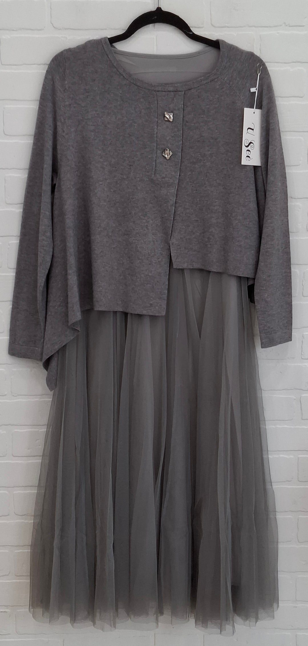 Assymetrical Sweater Dress Set