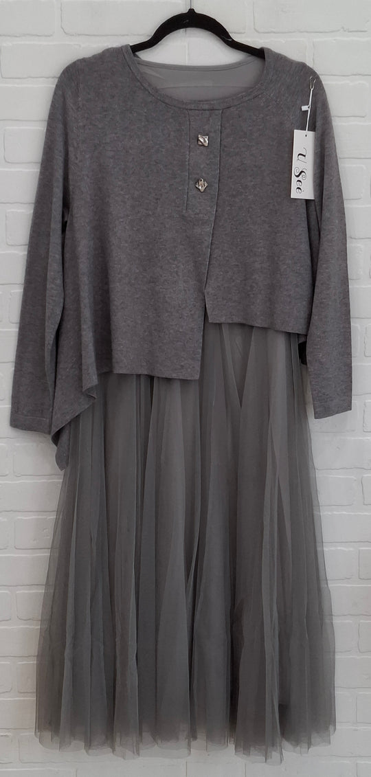 Assymetrical Sweater Dress Set