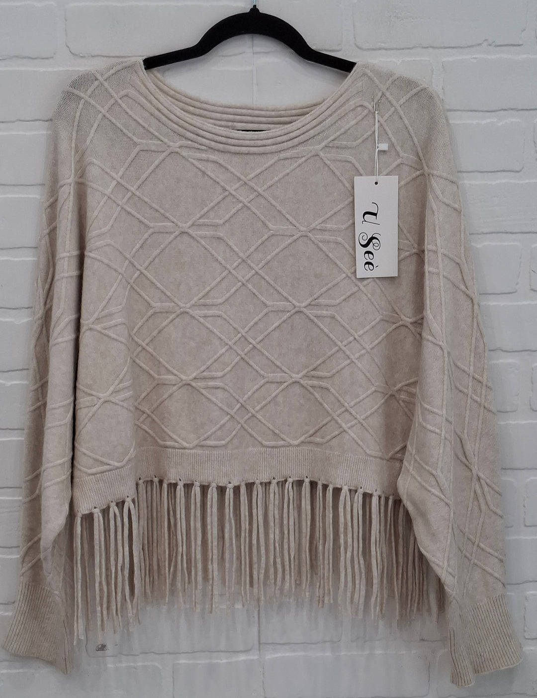 Fringe Sweater & Tulle Dress Set