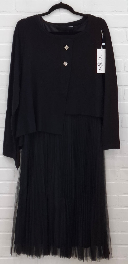 Assymetrical Sweater Dress Set