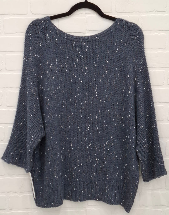 Senza Speckled Boat Neck Sweater