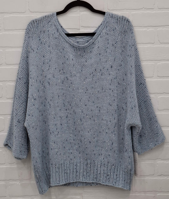 Senza Speckled Boat Neck Sweater