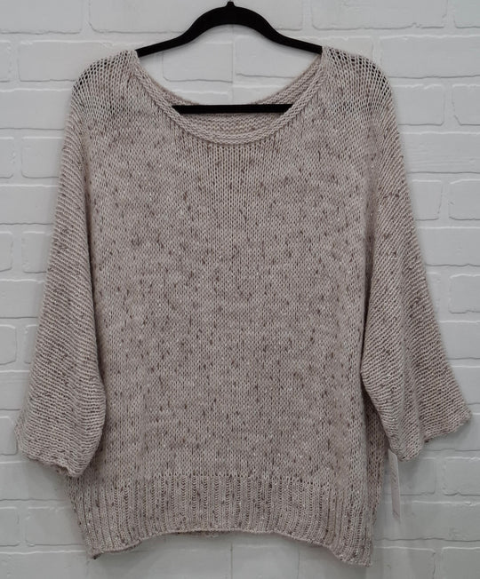 Senza Speckled Boat Neck Sweater